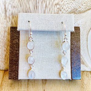 Sterling Silver Moonstone Earrings